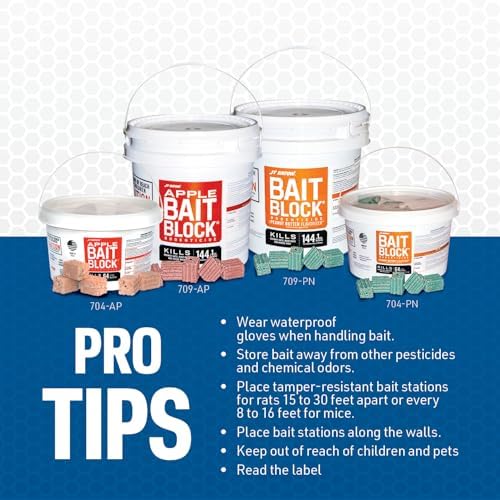 JT Eaton Bait Block Peanut Butter Flavor Rodenticide – 4 lb. Pail – Effective Rodent Control Bait Blocks – Long-Lasting and Easy to Use - Image 5