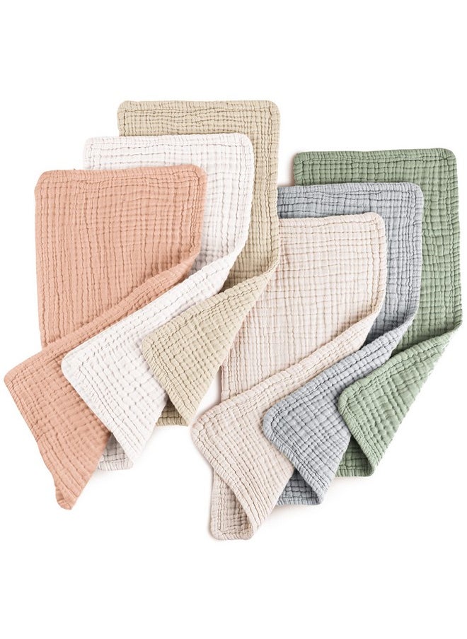 Konssy Muslin Baby Burp Cloths Sets For Unisex 6 Pack Large 100% Cotton Burping Clothes For Newborn，Baby Girls And Boys  - Image 1