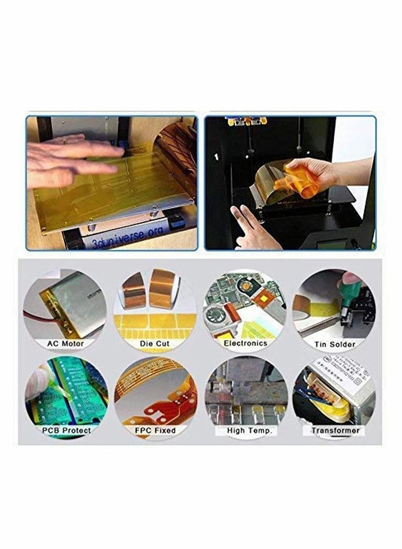 Y&D PTFE Teflon Sheet, 2 Pack 12 x 16" and Rolls 10mm X 33m Heat Resistant Sublimation Tape, Press Transfer Non Stick Paper Reusable Craft Mat for Machines - Image 3