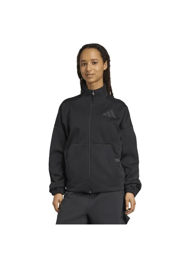 adidas W Z.N.E. Tt Black Training Track Tops For Women XS