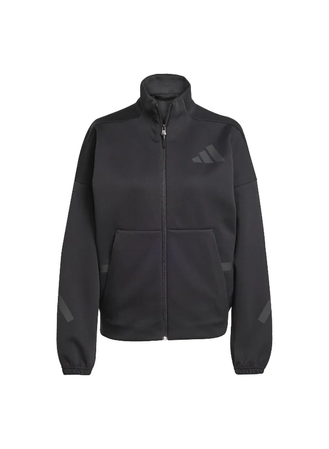 adidas W Z.N.E. Tt Black Training Track Tops For Women XS