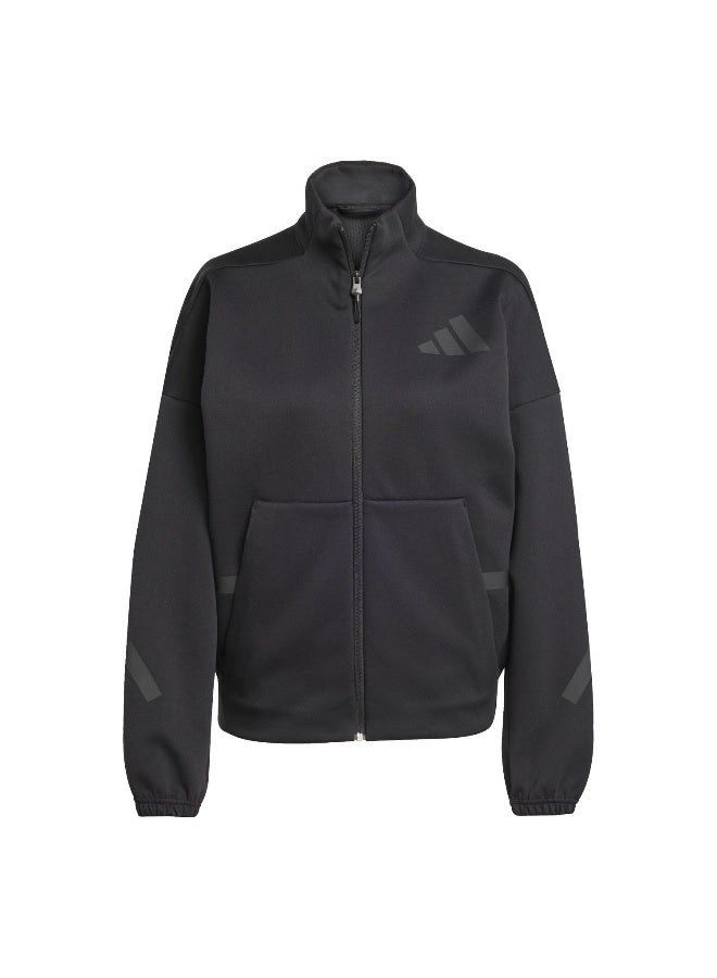 Adidas W Z.N.E. Tt Black Training Track Tops For Women XS - Image 1