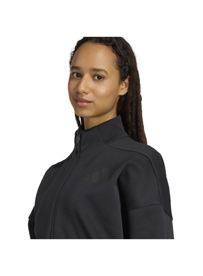Adidas W Z.N.E. Tt Black Training Track Tops For Women XS - Image 5