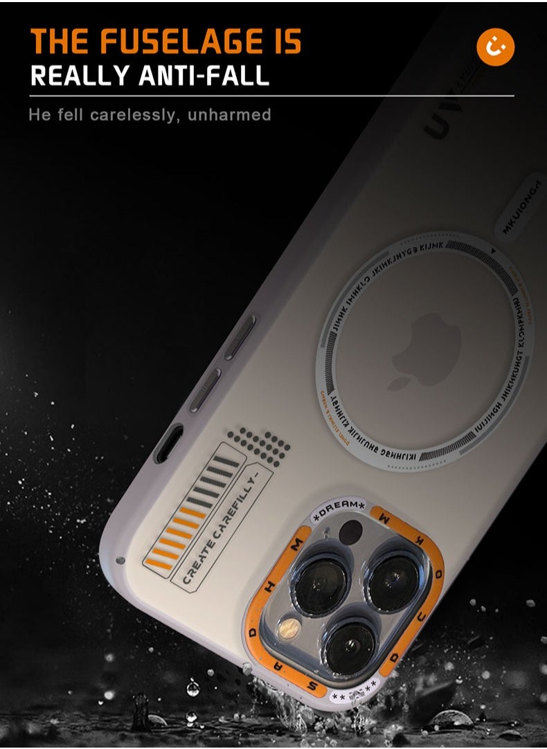 Magnetic Case for iPhone 13 Pro Max Compatible with MagSafe Slim Protective Translucent Matte Phone Cover Matte White