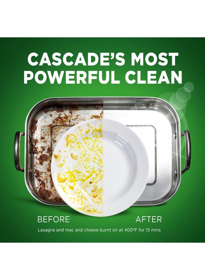 Cascade أقراص غسالة الصحون بلاتينيوم، منظف غسالة الصحون أكشن باكس مع عمل منظف غسالة الصحون، ليمون بلاتينيوم بلس، 30 قطعة - Image 2