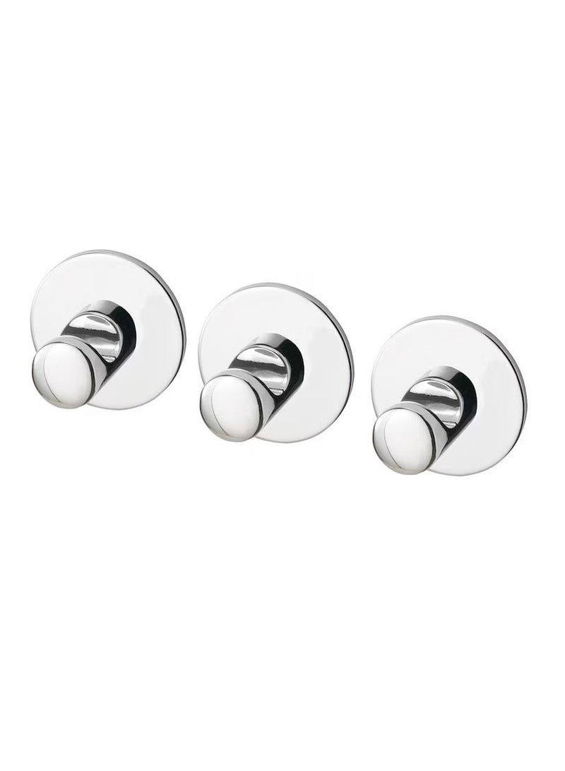 Chrome plated self-adhesive hook 3pcs - Image 2