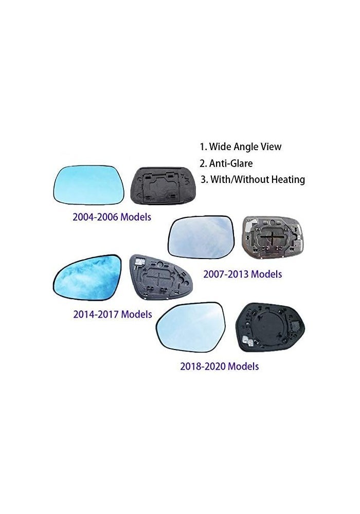 Wivplex Blue Glass Side Mirror for Corolla 2004-2020 - Image 2