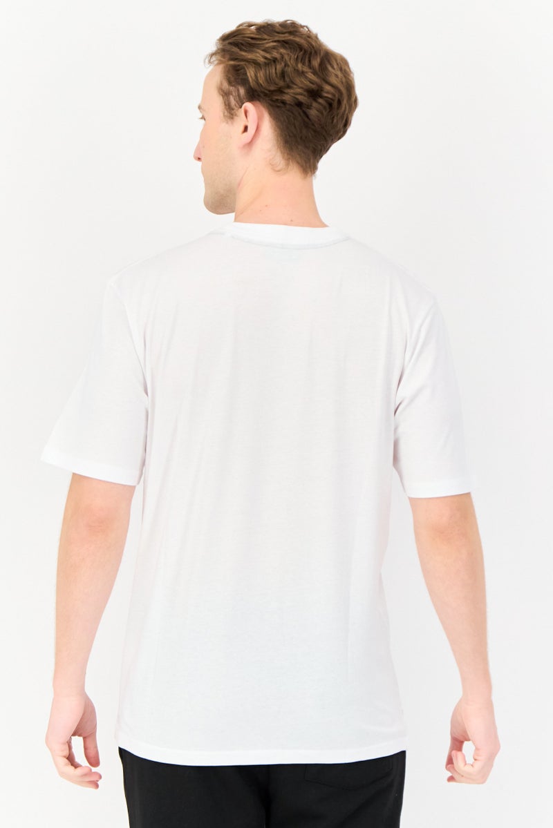 Hurley Men Sportswear Fit Short Sleeves Outdoor T-Shirt, White - Image 3