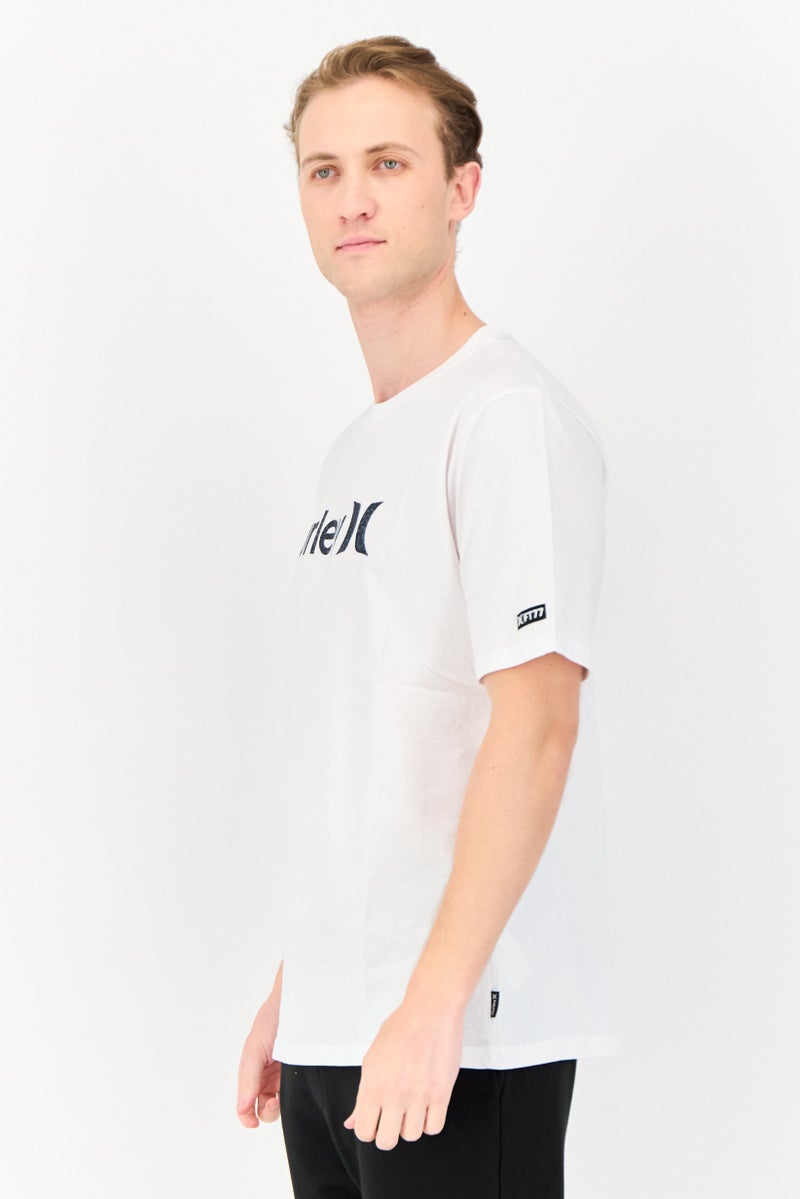 Hurley Men Sportswear Fit Short Sleeves Outdoor T-Shirt, White - Image 2