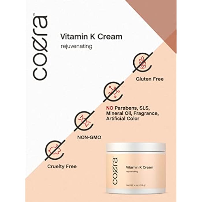 Coera Vitamin K Cream 4 oz | Premium Formula for Bruises, Spider Veins, Dark Circles, Broken Capillaries, Eyes, and Face | Paraben and SLS Free - Image 5