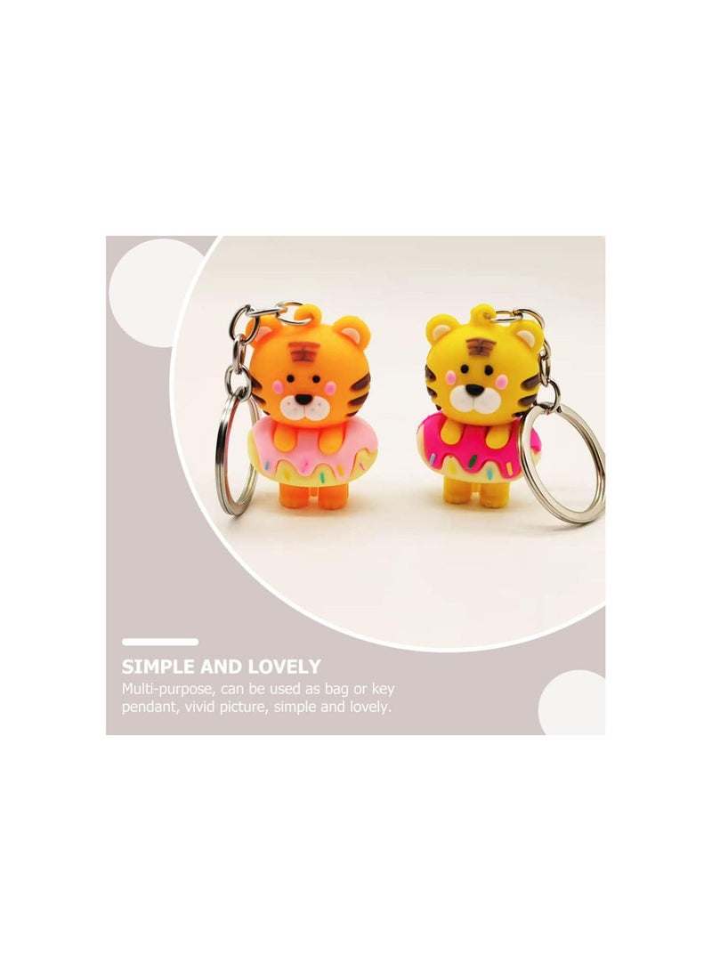 GGOOT 8Pcs Zodiac Tiger Keychains Pendants Lucky Animal Statue Toy Key Ring Car Key Holder Gift for Purse Wallet Christmas Backpack 2022 Ney Year Decor  - Image 5