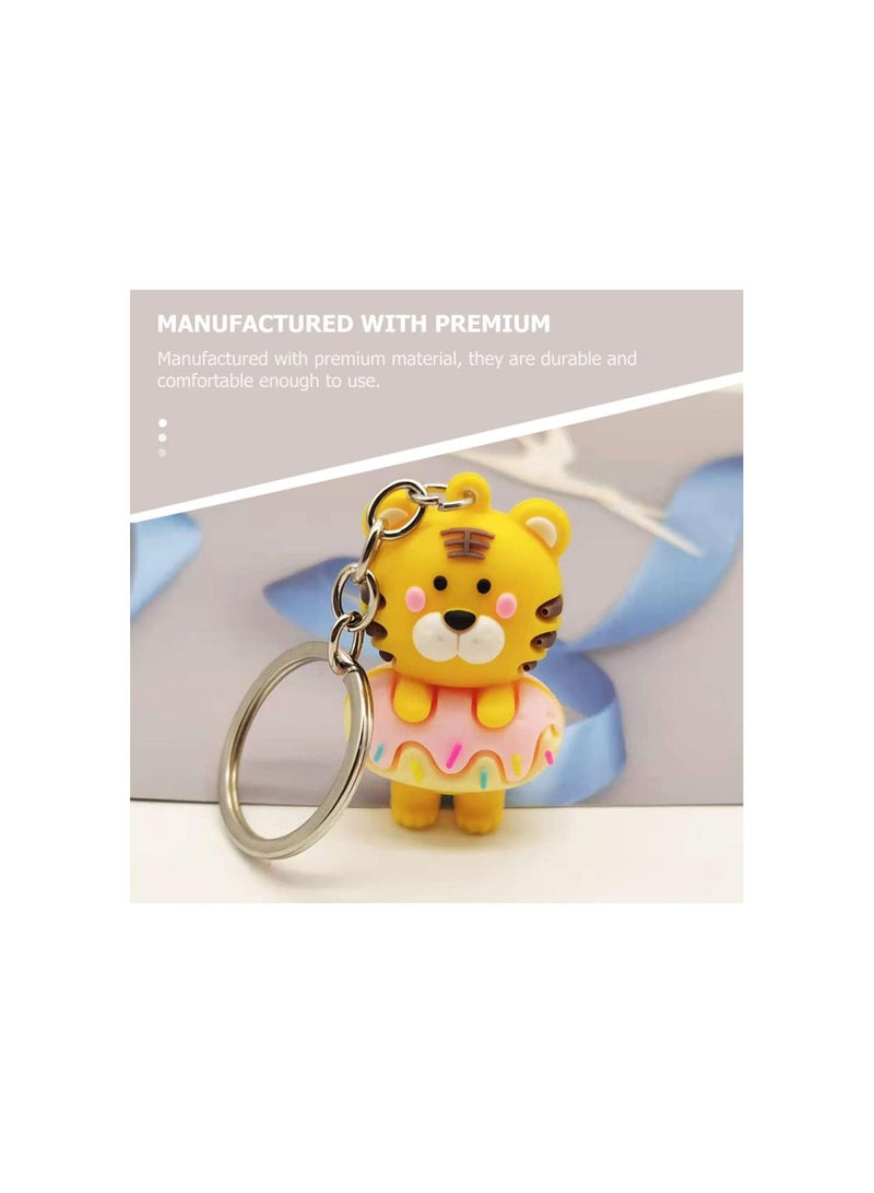 GGOOT 8Pcs Zodiac Tiger Keychains Pendants Lucky Animal Statue Toy Key Ring Car Key Holder Gift for Purse Wallet Christmas Backpack 2022 Ney Year Decor  - Image 2