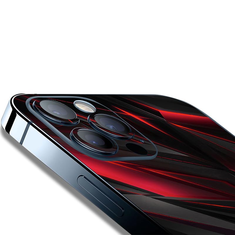 FCS Printed Designer Vinyl Mobile Back Skin Sticker for Samsung Galaxy A34 (Red Black Texture -36) - Image 2