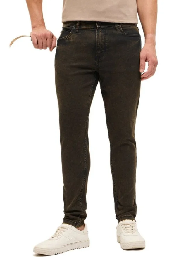 Men's Brown Shaded Mid-Rise Skinny Fit Jeans Classic Comfort With Modern Style, Perfect For Everyday Casual Looks And Effortless Streetwear Vibes