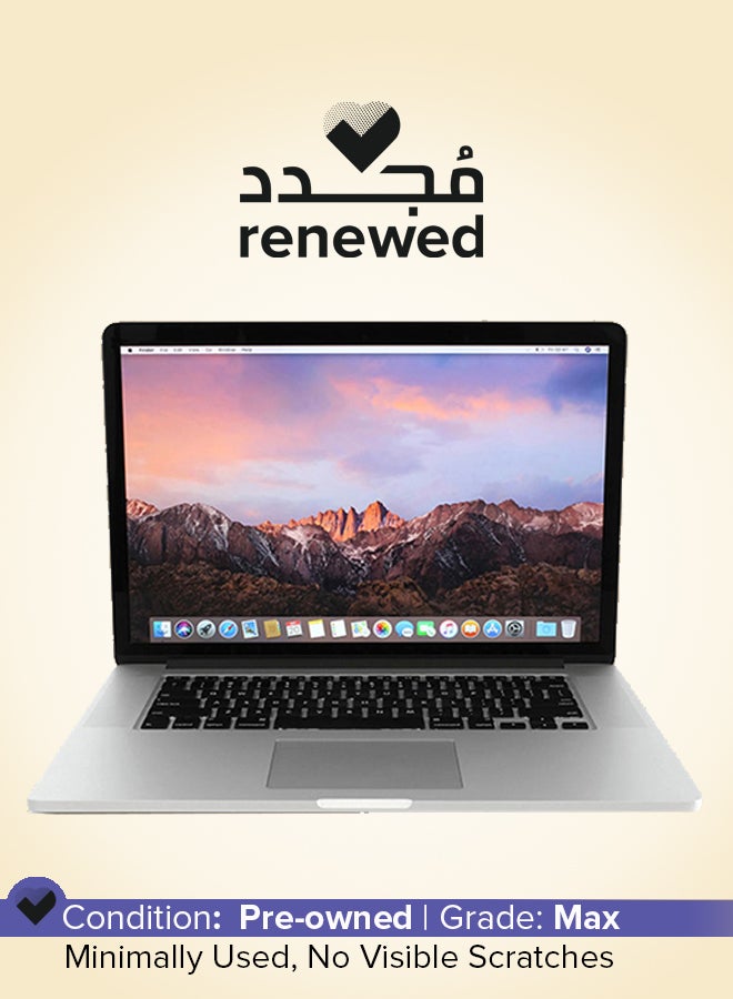 Apple Renewed - Macbook Pro A1398 (2015) With 15.4-Inch Display, Intel Core i7 Processor/4th Gen/16GB RAM/256GB SSD/Intel 5200 Pro Graphics Silver - Image 1