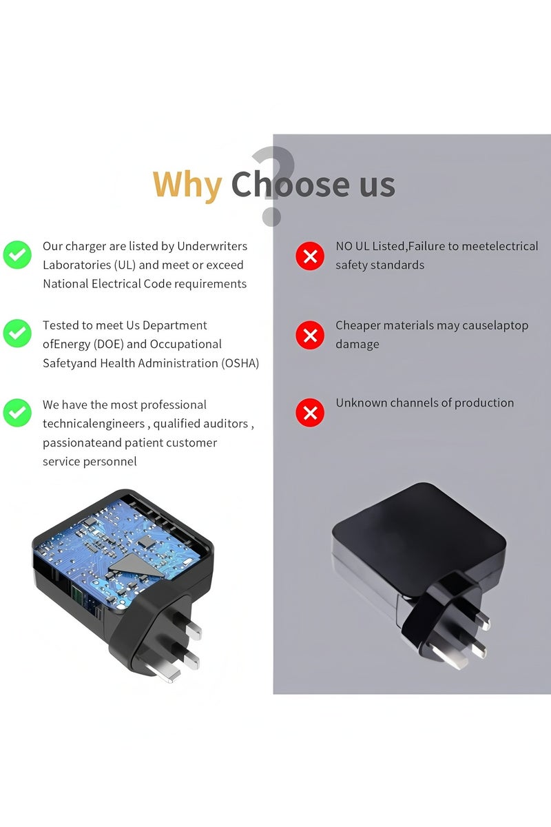 Flyview 20V 3.25A 65W 45W Laptop Charger Replacement for Lenovo IdeaPad 320 310 320S 330 330s 100 110 110S 120S 330S-15IKB Yoga 520 530, IdeaPad Flex 3 4 5 6 ADL45WCD Power Supply Adapter Cord (4.0 * 1.7 mm) - Image 4