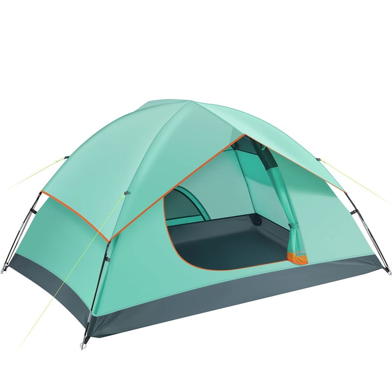 Ciays Camping Tent 6 Person Waterproof Family Tent with Removable Rainfly and Carry Bag Lightweight Tent with Stakes for Camping Traveling Backpacking Hiking Outdoors, New Teal - Image 1