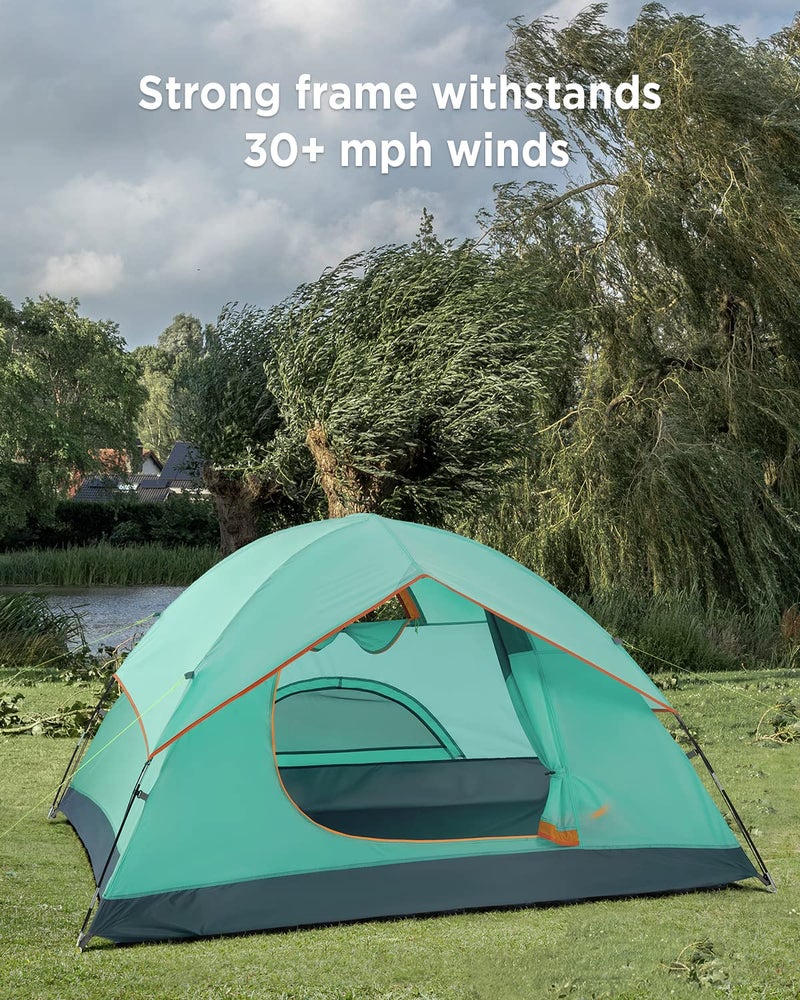 Ciays Camping Tent 6 Person Waterproof Family Tent with Removable Rainfly and Carry Bag Lightweight Tent with Stakes for Camping Traveling Backpacking Hiking Outdoors, New Teal - Image 3