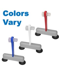 Rehabilitation Advantage Rehabilitation Advantage Denture Scrub Brush & Suction Cup Holder,Red/Gray  - Image 3