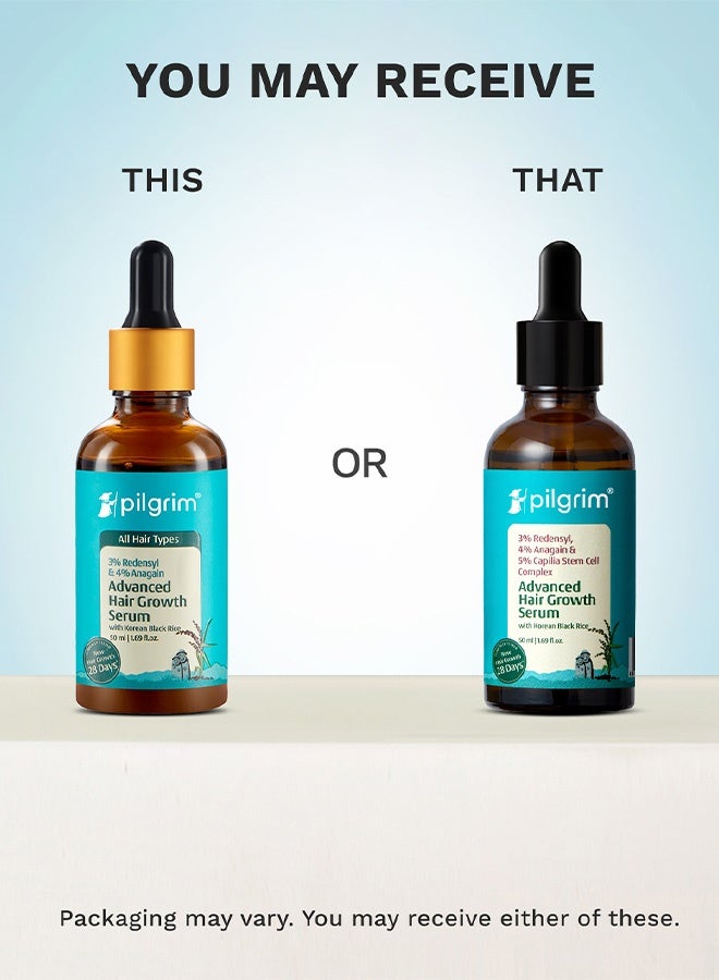 بيلجريم سيروم بيلغريم ريدينسيل 3% + أناجين 4% المتطور لنمو الشعر (50 مل) لفروة الرأس بمكونات طبيعية من الأرز الأسود الكوري، يتحكم في تساقط الشعر، ويزيد من كثافة الشعر. سيروم لنمو الشعر مناسب للجنسين - Image 2