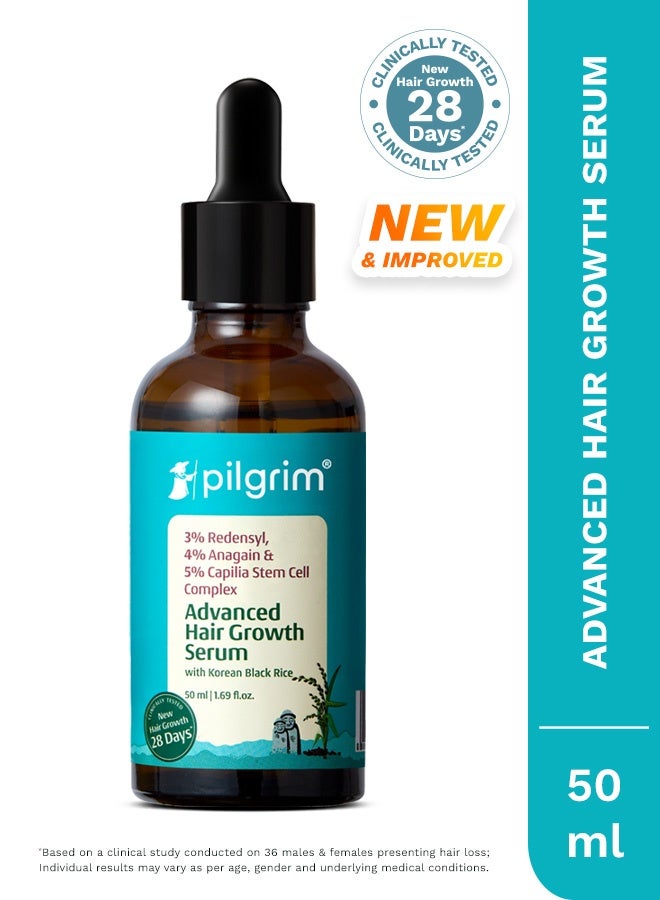 بيلجريم سيروم بيلغريم ريدينسيل 3% + أناجين 4% المتطور لنمو الشعر (50 مل) لفروة الرأس بمكونات طبيعية من الأرز الأسود الكوري، يتحكم في تساقط الشعر، ويزيد من كثافة الشعر. سيروم لنمو الشعر مناسب للجنسين - Image 1