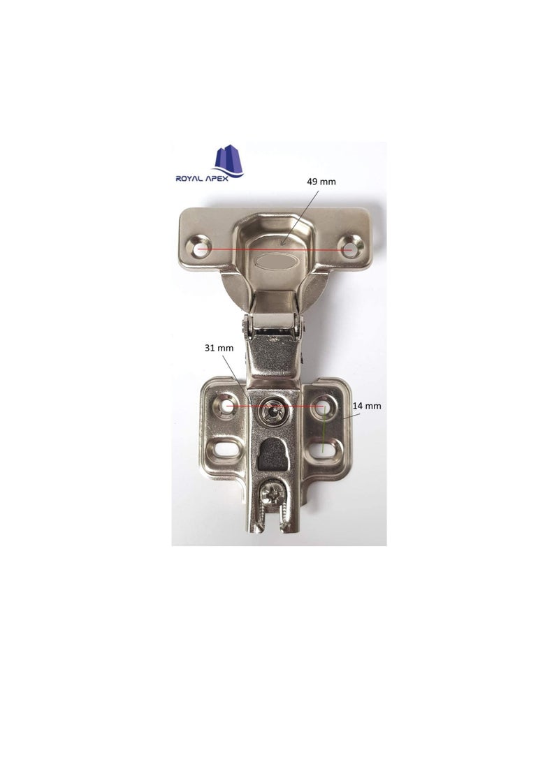 110 Degree Angle Adjustable Stainless Steel Cabinet Door Concealed Cabinet Hinge Full Overlay Half Overlay Inset Hinges (6, Half Overlay) - Image 1