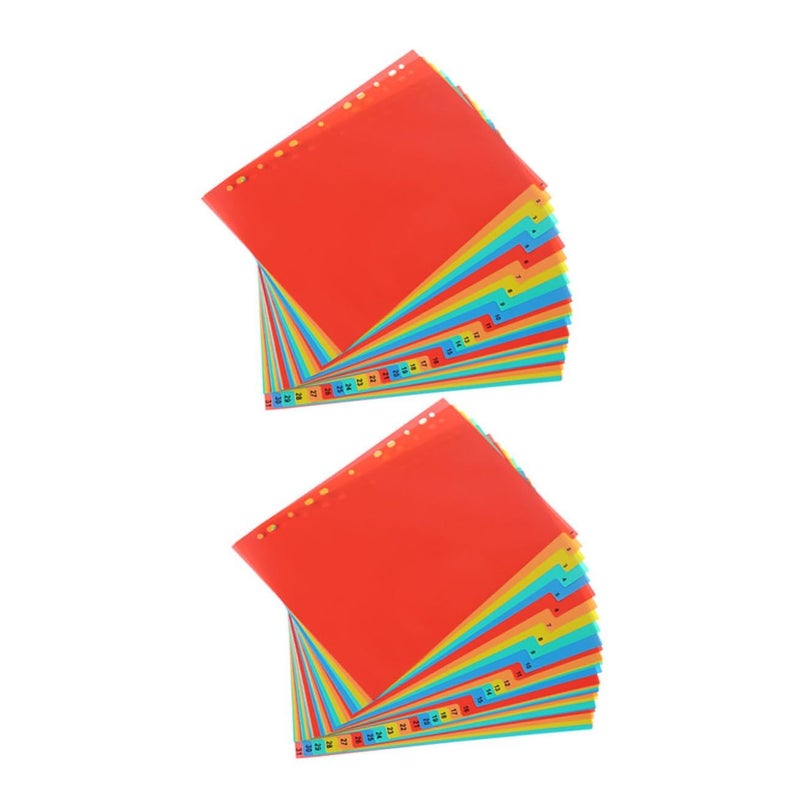 2 Sets Plastic Index Dividers With Tabs Page Separator Sheets For Binders Organizing Planner Journal Notebook - Image 2