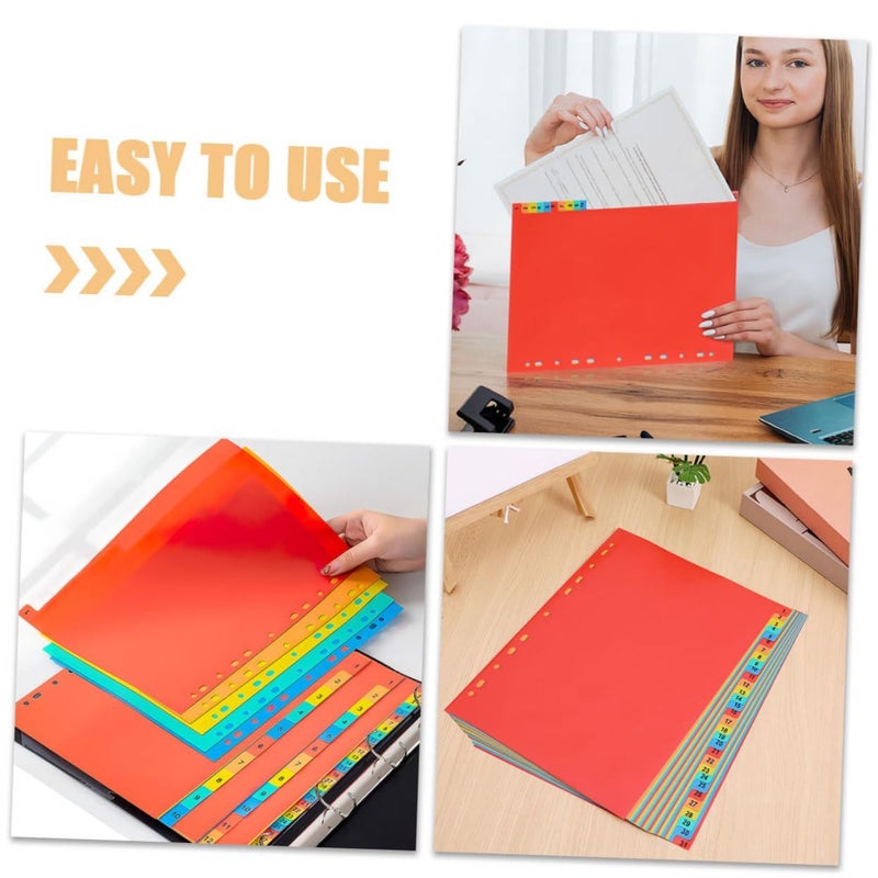 2 Sets Plastic Index Dividers With Tabs Page Separator Sheets For Binders Organizing Planner Journal Notebook - Image 4