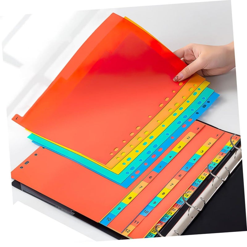 2 Sets Plastic Index Dividers With Tabs Page Separator Sheets For Binders Organizing Planner Journal Notebook - Image 5