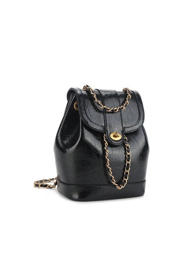 Black Chain Backpack Bag  - Image 1