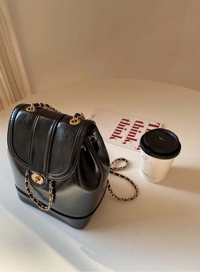 Black Chain Backpack Bag  - Image 4