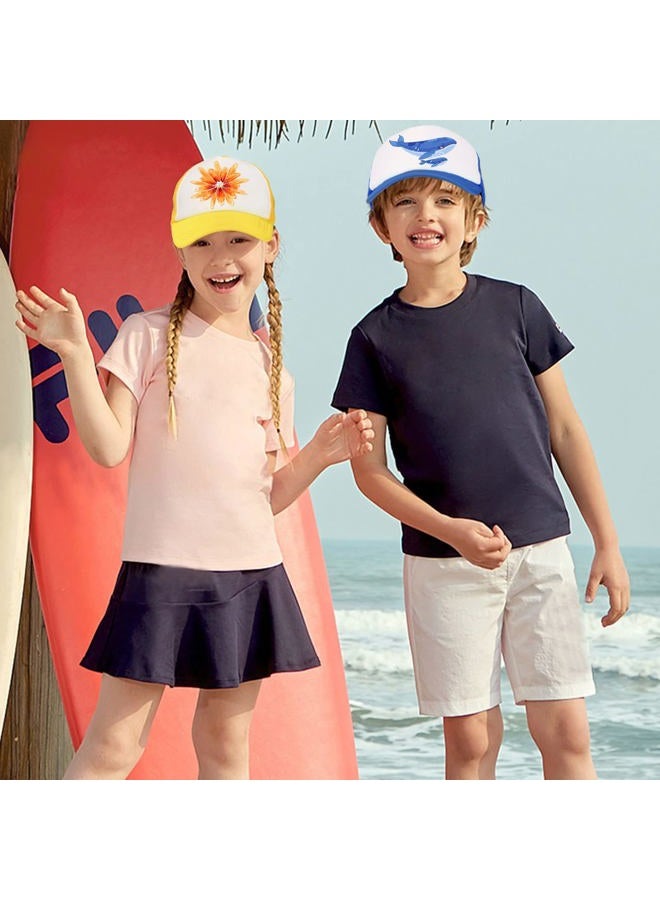 Outink 10 Pack Kids Mesh Baseball Cap Adjustable Sublimation Blank Snapback Trucker Sun Hat for Sports Outdoor, 10pack-pink White, One Size - Image 4