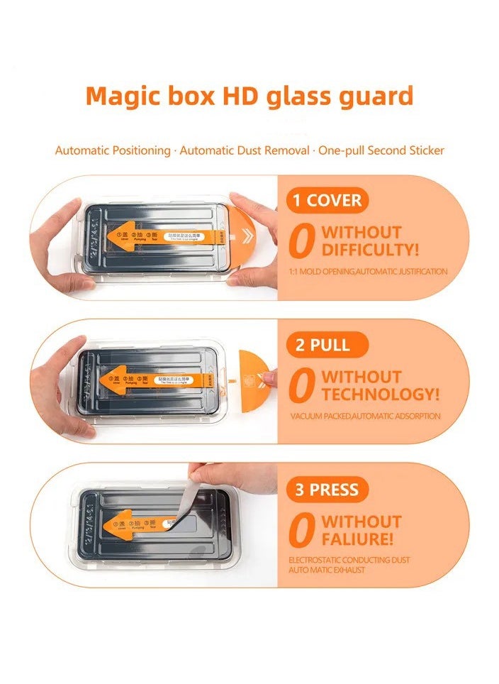 Samu - Tempered Glass Screen Protector With Auto Alignment Easy Installation For Apple iPhone 15 Pro Clear - Image 1