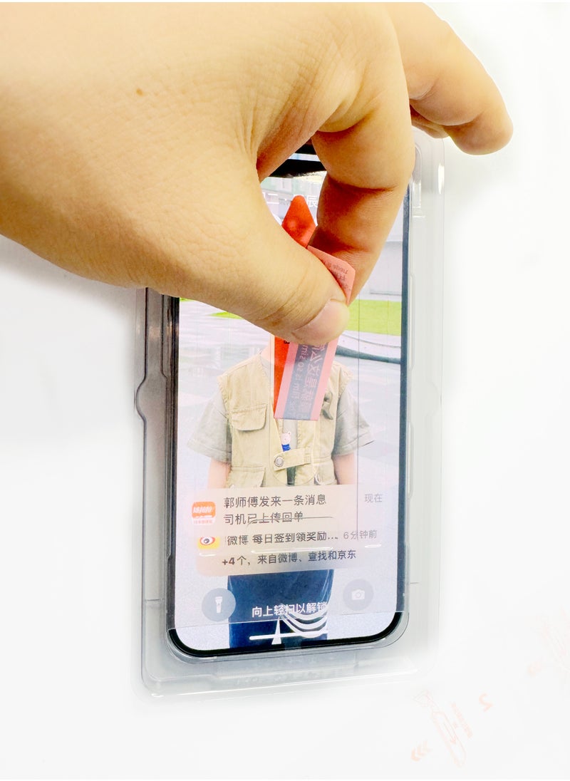 Samu - Tempered Glass Screen Protector With Auto Alignment Easy Installation For Apple iPhone 15 Pro Clear - Image 1