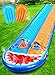 Sloosh Shark Double Water Slide 225ft Heavy Duty Lawn Water Slip with Sprinkler Slide and 2 Slip Inflatable Boards for Party Summer Yard Lawn Outdoor Play Activities - Image 3