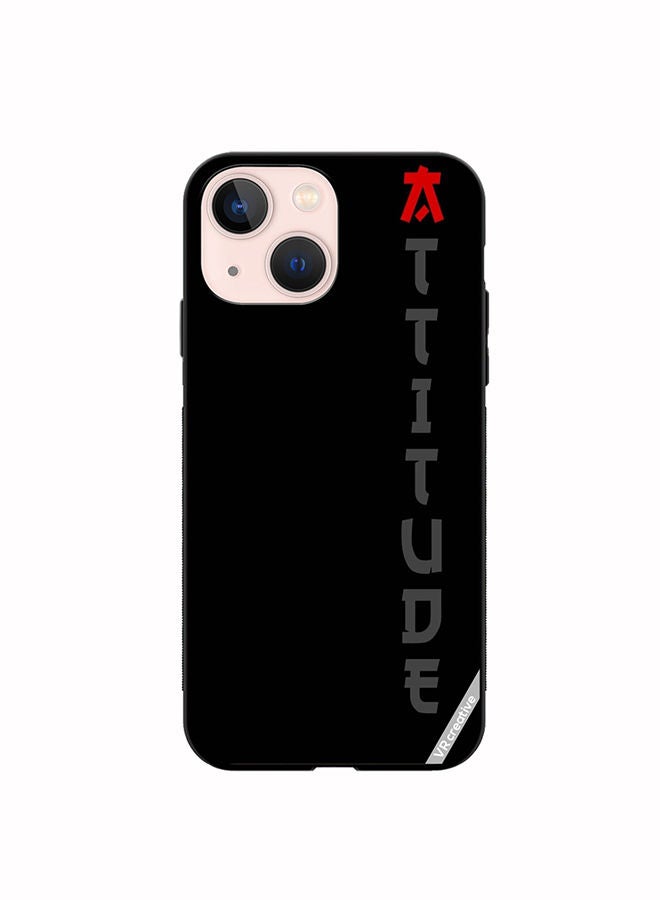 VR CREATIVE Protective Case Cover For Apple iPhone 14 Plus Black With Text Design Multicolour - Image 1