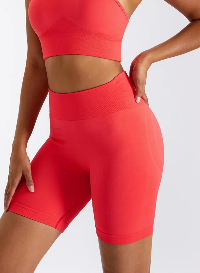 KAWN.YOGA Womens High Waist Contour Workout Sport Yoga Shorts Tummy Control.