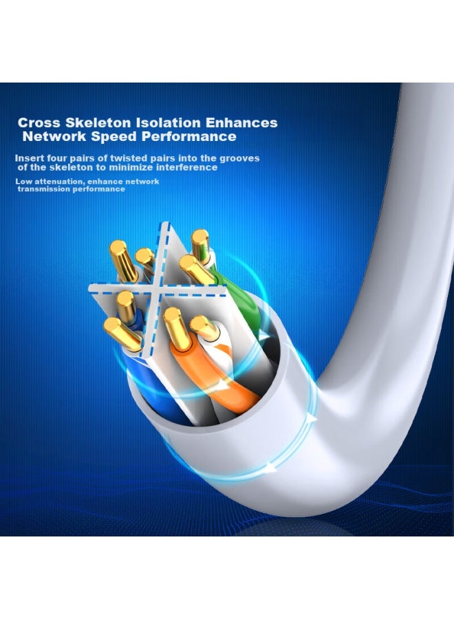 CHOSEAL Chooseal Category 6 Gigabit Ethernet Cable, Cat6 High-speed, 0.57 Pure Copper Core, Unshielded For Engineering, Home Installation, Office, Surveillance Wiring, Broadband, 50 Meters, Qs589 - Image 3