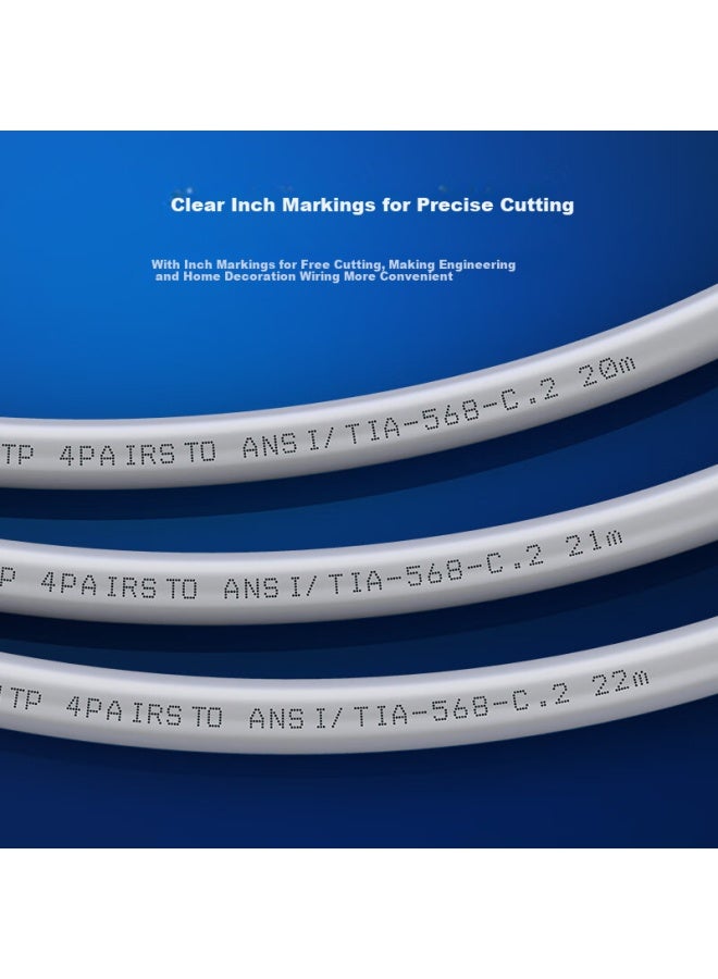 CHOSEAL Chooseal Category 6 Gigabit Ethernet Cable, Cat6 High-speed, 0.57 Pure Copper Core, Unshielded For Engineering, Home Installation, Office, Surveillance Wiring, Broadband, 50 Meters, Qs589 - Image 4