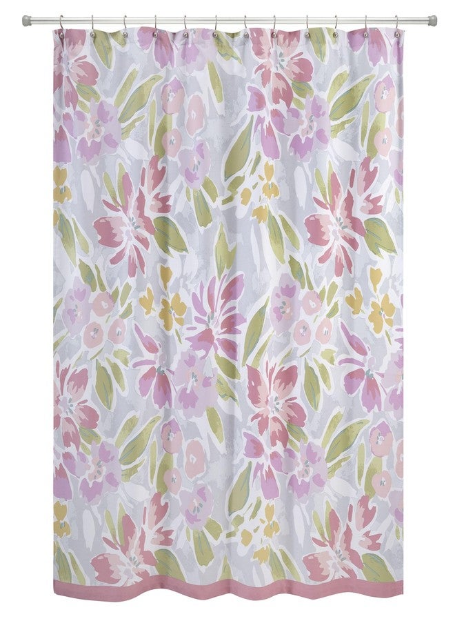 IZOD - Shower Curtain, Twill Fabric Curtain, Floral Bathroom Decor, Dorm Room Essentials (Catalina Collection, 72") - Image 1