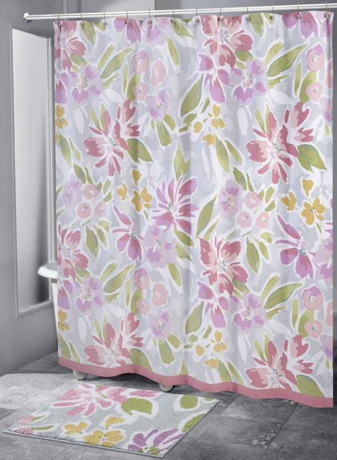 IZOD - Shower Curtain, Twill Fabric Curtain, Floral Bathroom Decor, Dorm Room Essentials (Catalina Collection, 72") - Image 2