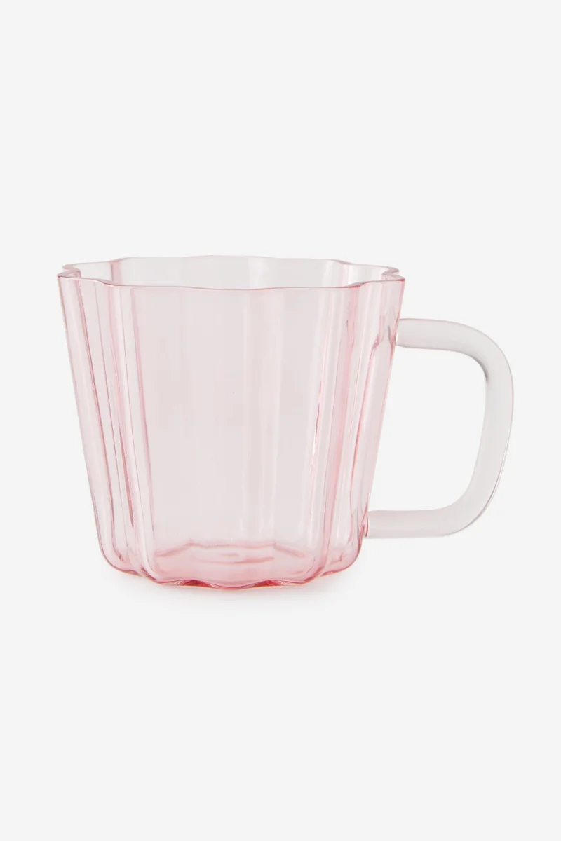 Typo Glass Flower Mug