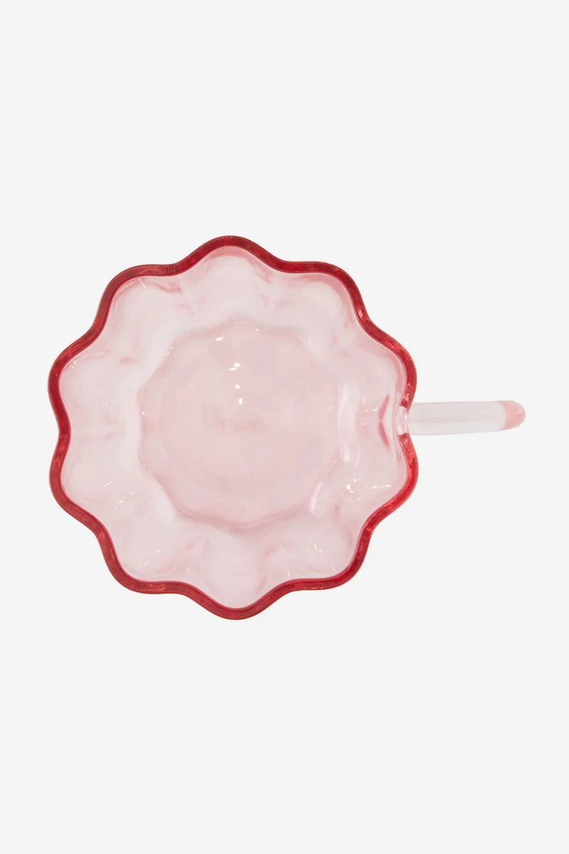 Typo Glass Flower Mug