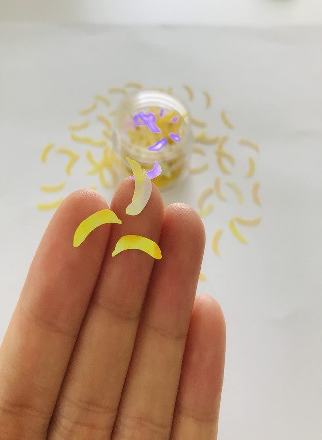PrettyG 10 Grams/Pack - Banana Shape Sequins Holographic Glitter - Festival Rave Beauty Makeup Face Body Nail Art Decoration C50R - Image 3