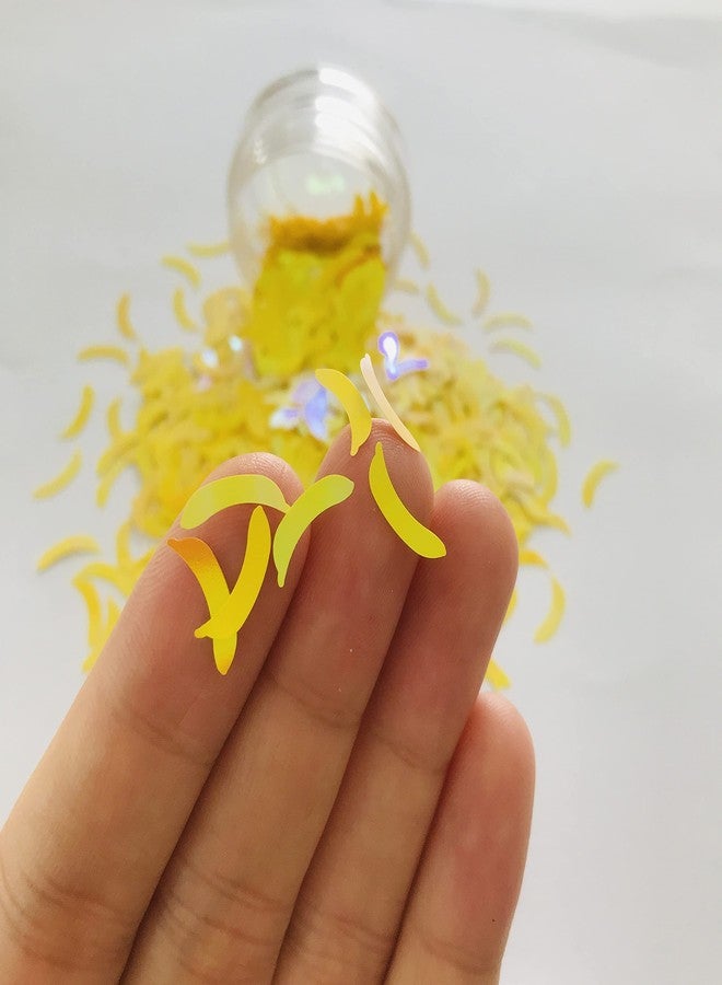 PrettyG 10 Grams/Pack - Banana Shape Sequins Holographic Glitter - Festival Rave Beauty Makeup Face Body Nail Art Decoration C50R - Image 5
