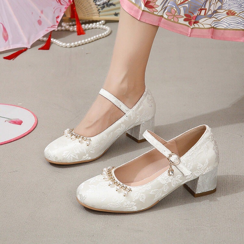 Children'S Leather Shoes Women'S Princess Shoes Low-Top High-Heeled Shoes For Middle And Big Children And Students New Shoes For Performance Girls Single-Layer Shoes - Image 5