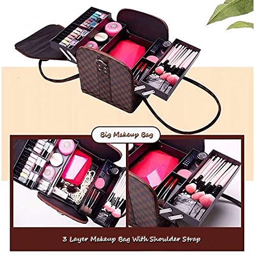 FlyKonix Pu Leather Professional Cosmetic Organizer Box | Large Capacity Makeup Organizer for Storage - Image 5