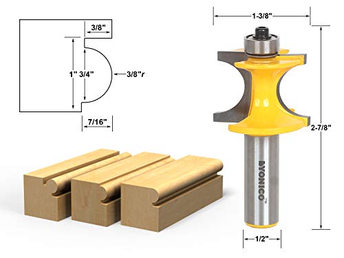 YONICO Bullnose Beading Router Bits 3/4-Inch Bead 1/2-Inch Shank 13195 - Image 4