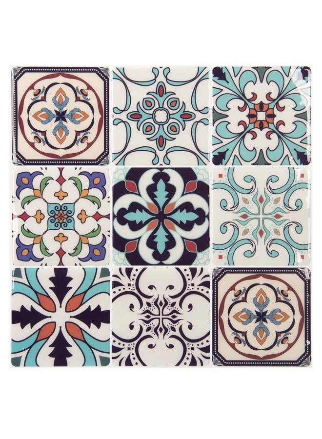 LONGKING Peel and Stick Backsplash Tile Stickers, Maximum Blue Green Tile for Kitchen, Stick on Wall Tiles (10 Sheets) - Image 1