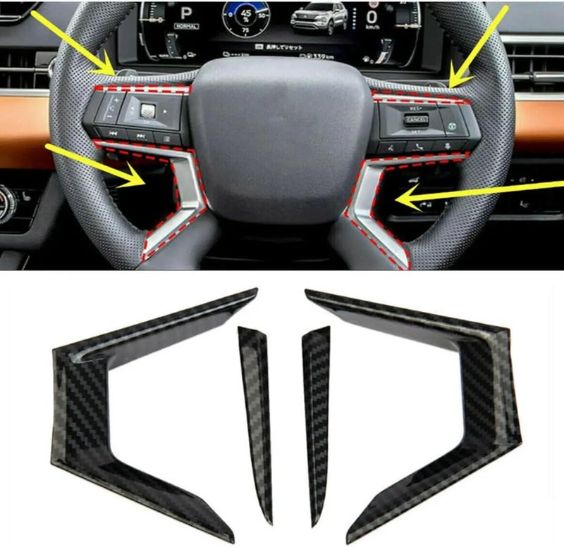 Wivplex Carbon Fiber Steering Wheel Trim for Mitsubishi Outlander 2022+ - Image 3